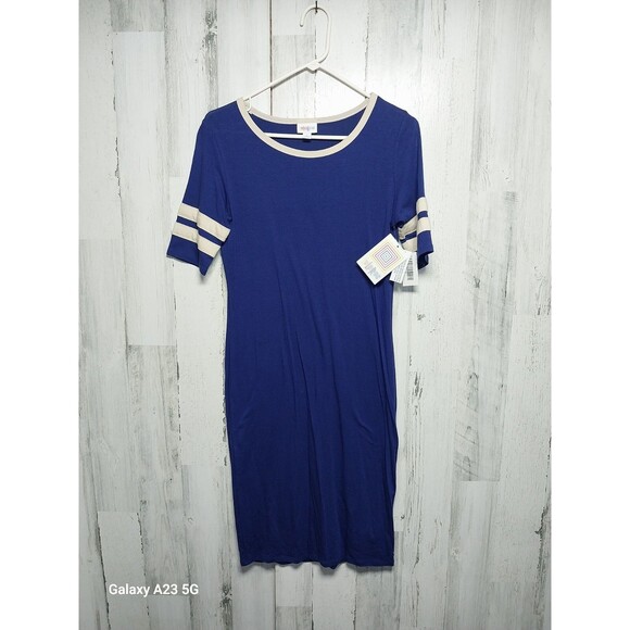 LULAROE Dress Women's SMALL Julia Form Fitting Raglan Sleeve - Picture 1 of 7